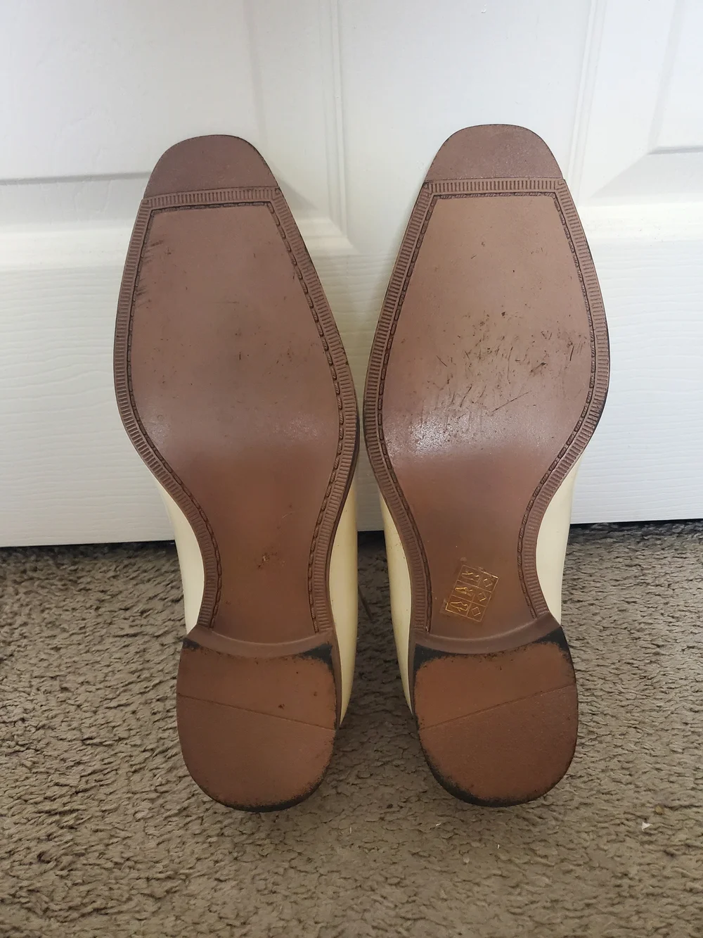 Bolano Men’s Size 9 Taupe Ivory Croc Print Oxford Dress Shoes